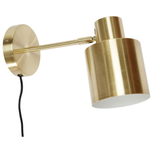 Nástenná kovová lampička Brass