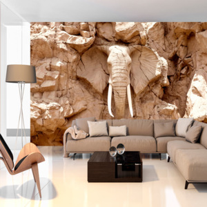 Fototapeta - Stone Elephant (South Africa) 100x70 cm