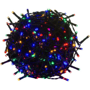 Vianočné LED osvetlenie 5 m - farebné 50 LED - zelený kábel