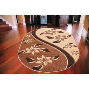 Kusový koberec Ros hnedý ovál, Velikosti 140x190cm