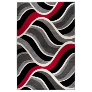 Kusový koberec Moderné vlny červený, Velikosti 80x150cm