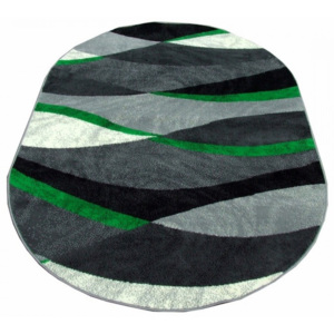 Kusový koberec PP Timba zelený ovál, Velikosti 80x150cm