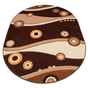 Kusový koberec Roundy hnedý ovál, Velikosti 190x270cm