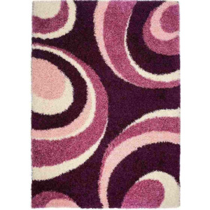Kusový koberec Shaggy Loca Giada fialový, Velikosti 140x190cm
