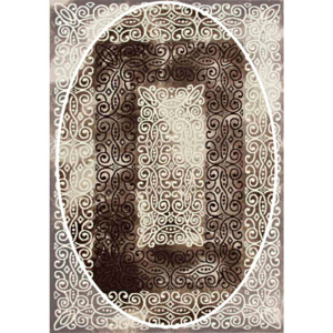 Kusový koberec Gabe hnedý ovál, Velikosti 133x190cm