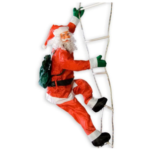 Vianočná dekorácia - Santa Claus na rebríku - 240 cm