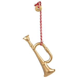 Vianočná kovová ozdoba Trumpetka