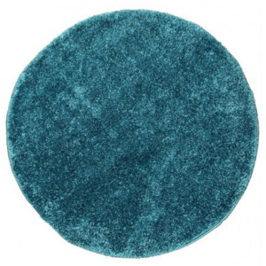 Kusový koberec Shaggy vlas 30mm Fion modrý, Velikosti 67x67cm