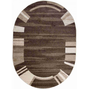 Kusový koberec France tmavo hnedý ovál, Velikosti 140x190cm