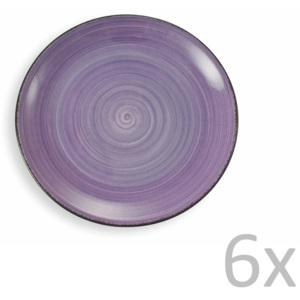 Sada 6 fialových tanierov Villa d'Este New Baita, Ø 27 cm