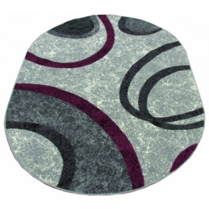 Kusový koberec PP Artis fialový ovál, Velikosti 140x190cm