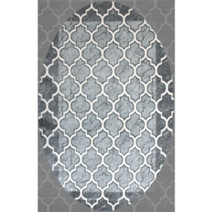 Kusový koberec Isabel sivý ovál, Velikosti 160x220cm