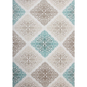 Luxusný koberec akryl Anabel béžovo tyrkysový, Velikosti 80x150cm
