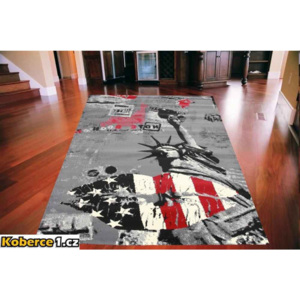 Kusový koberec PP Kiss šedý, Velikosti 140x200cm