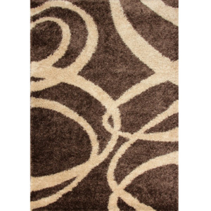 Kusový koberec Shaggy vlas 30 mm Garcia hnedý, Velikosti 70x140cm