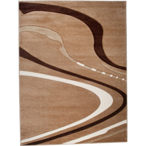 Kusový koberec moderné tvary 2 tmavo béžový, Velikosti 80x150cm