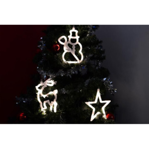 Vianočné dekorácie na okno - hviezda, snehuliak, sob