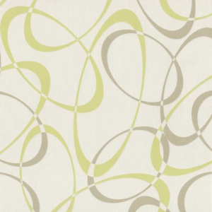 Vliesové tapety, elipsy zeleno-hnedé, Timeless 1317720, P+S International, rozmer 10,05 m x 0,53 m
