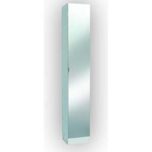 Kúpeľňová skrinka vysoká Pelipal Wien so zrkadlom biela s 1 dvierkami
