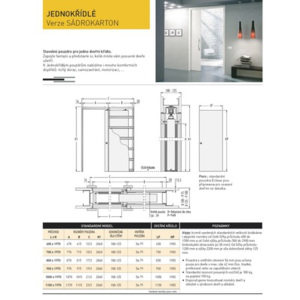 Stavebné púzdro pre posuvné dvere Eclisse SDK, 70 cm