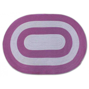 Obojstranný koberec Omega fialový ovál, Velikosti 50x80cm