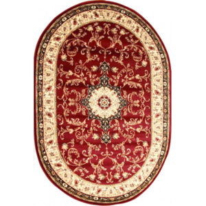 Kusový koberec Elisa červený ovál, Velikosti 133x190cm