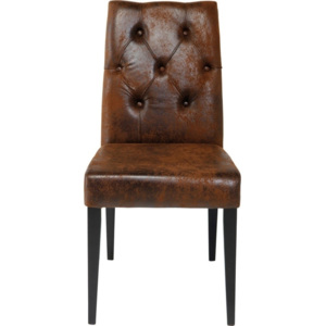 Hnedá stolička Kare Design Casual Buttons