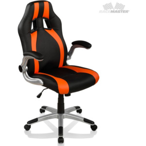 Kancelárska stolička GT Stripes Series - čierna/oranžová