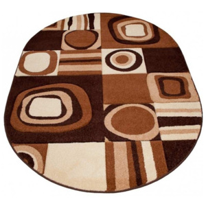 Kusový koberec Gaos hnedý ovál, Velikosti 80x150cm