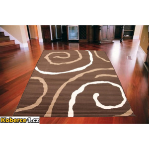 Kusový koberec PP Spirály hnedý, Velikosti 160x230cm