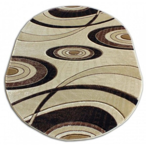 Kusový koberec Basil béžový ovál, Velikosti 133x180cm
