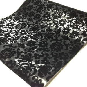 Samolepiace fólie velúr ornament čierny, šírka 45 cm, návin 5 m, Friedola 55361, samolepiace tapety