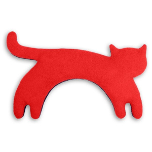 Leschi LESCHÍ Hřející polštářek kočka Minina 39x17cm červená/černá