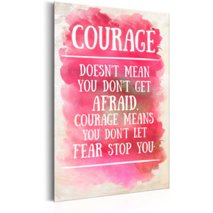 Kovový plagát - Life Manifesto: Courage [Allplate] 31x46