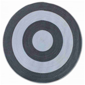 Obojstranný koberec Omega čierny kruh, Velikosti 120x120cm