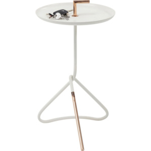 Biely odkladací stolík Kare Design Nodo, ⌀ 30 cm