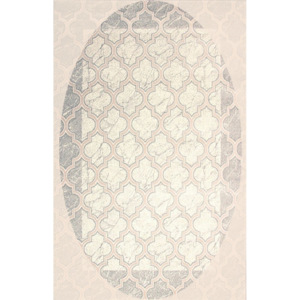 Kusový koberec Isabel svetlo sivý ovál, Velikosti 133x190cm