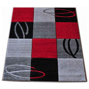 Kusový koberec Mendo sivočervený, Velikosti 80x150cm