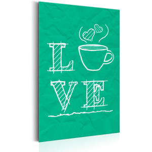 Kovový plagát - Coffee Lovers: Love Coffee [Allplate] 31x46