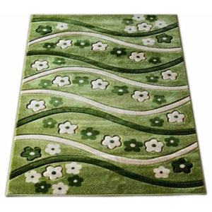 Kusový koberec Kvietky zelený, Velikosti 160x220cm