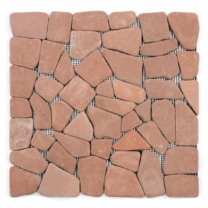 Mramorová mozaika Garth - červená / terakota – obklady 1 ks