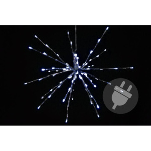 Vianočné osvetlenie - meteorický dážď – studená biela, 64 LED