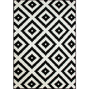 Kusový koberec PP Ariena čiernobiely, Velikosti 80x150cm