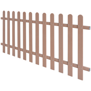 Drevoplastový (WPC) latkový plot, 200x80 cm, hnedý