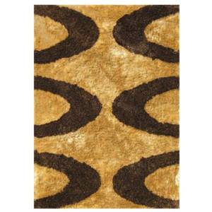 Kusový koberec Shaggy Cerchi béžový, Velikosti 200x300cm
