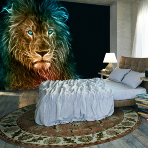 Artgeist Fototapeta - Abstract lion 200x140