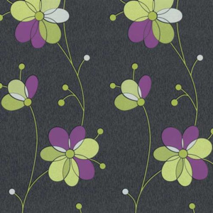 Vliesové tapety Belcanto - kvety fialovo zelené