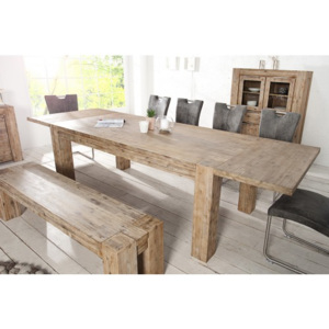 Rozkladací jedálenský stôl 36421 200/300x100cm Masív drevo Agát-Komfort-nábytok