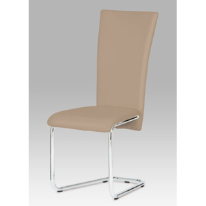 Jídelní židle chrom / cappuccino koženka DCL-173 CAP Autronic