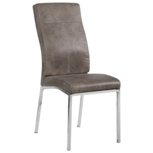 MÖBELIX Stolička Emmy farby chrómu, svetlohnedá 43/99/51 cm